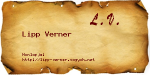 Lipp Verner névjegykártya